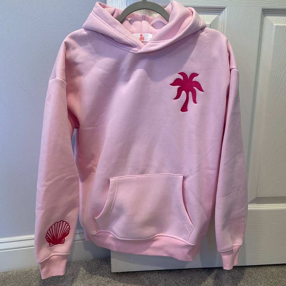 Pink Palm Puff Sweatshirt